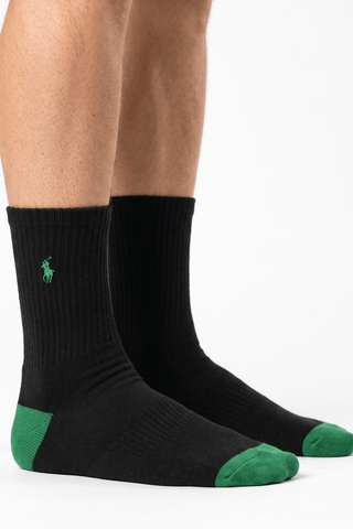 Polo Black & Green Socks - POL-ZQCT