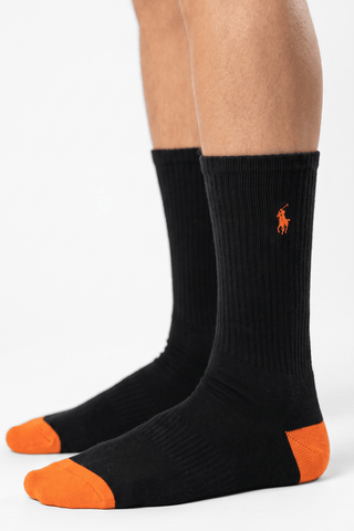 Polo Black & Orange Socks - POL-CDRB