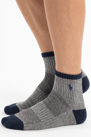 Polo Gray and Navy Striped Socks - POL-2TMS