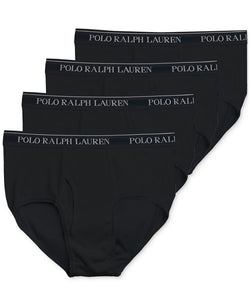 Polo Ralph Lauren Black 4-Pack Classic-Fit Mid-Rise Briefs thumbnail 1