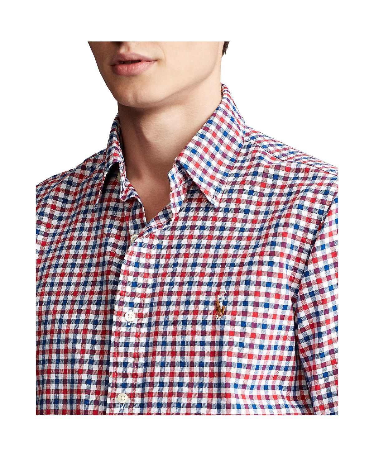 Polo Ralph Lauren Classic-fit Checked Oxford Shirt Red Multi