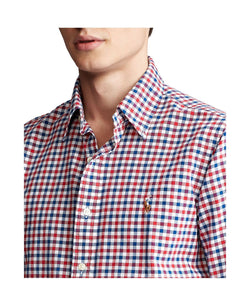 Polo Ralph Lauren Classic-fit Checked Oxford Shirt Red Multi thumbnail 3