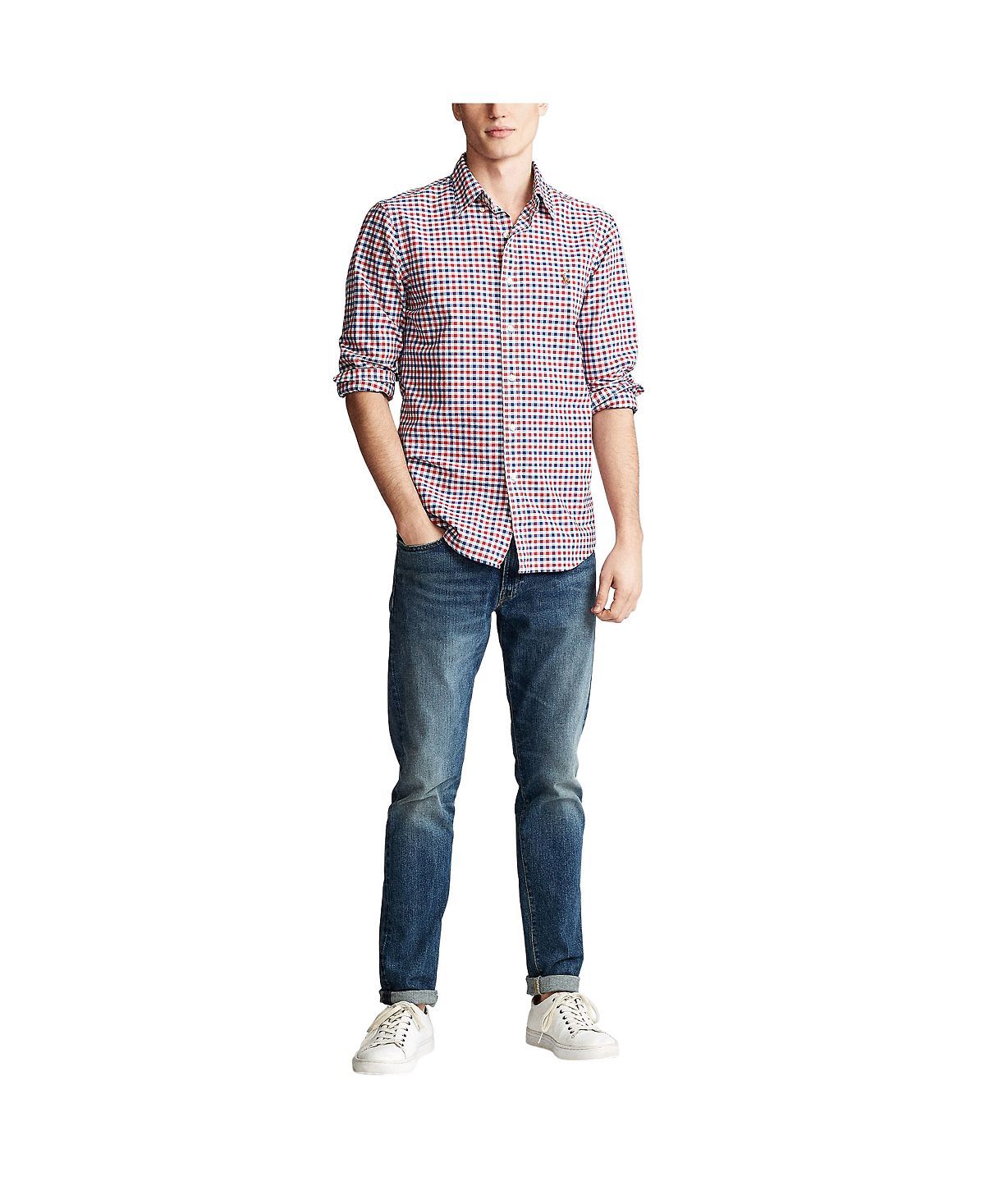 Polo Ralph Lauren Classic-fit Checked Oxford Shirt Red Multi