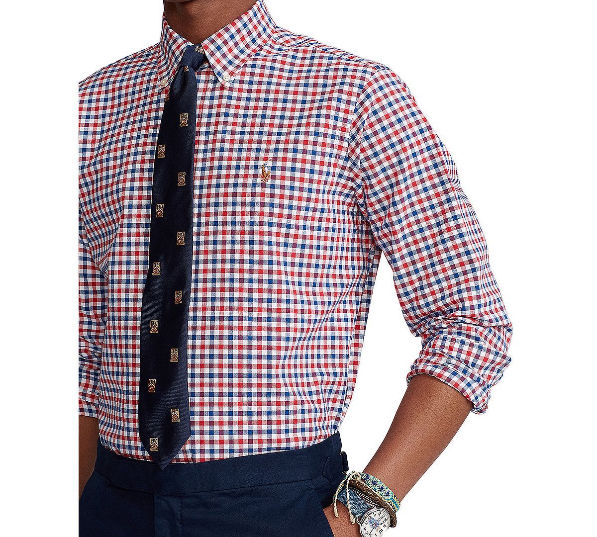 Polo Ralph Lauren Classic-fit Checked Oxford Shirt Red Multi