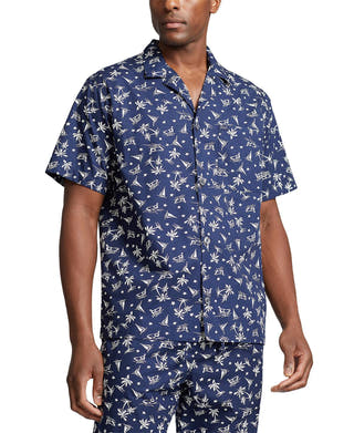 Polo Ralph Lauren Cotton Notched-Collar Pajama Shirt