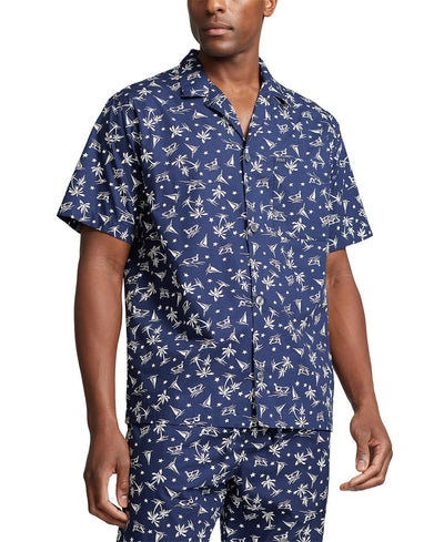 Polo Ralph Lauren Cotton Notched-Collar Pajama Shirt