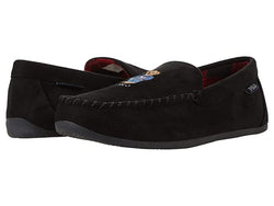 Polo Ralph Lauren Declan Faux Suede Slip on Moccasin Slippers black thumbnail 1