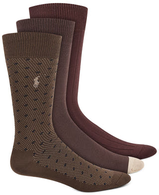 Polo Ralph Lauren Diamond Dot Dress Socks 3 Pack