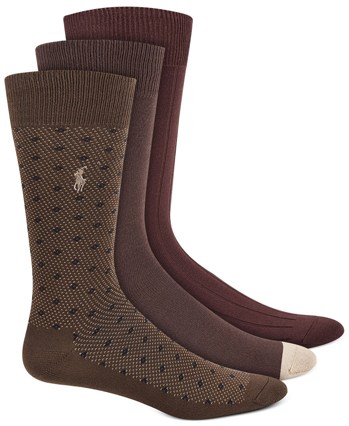 Polo Ralph Lauren Diamond Dot Dress Socks 3 Pack