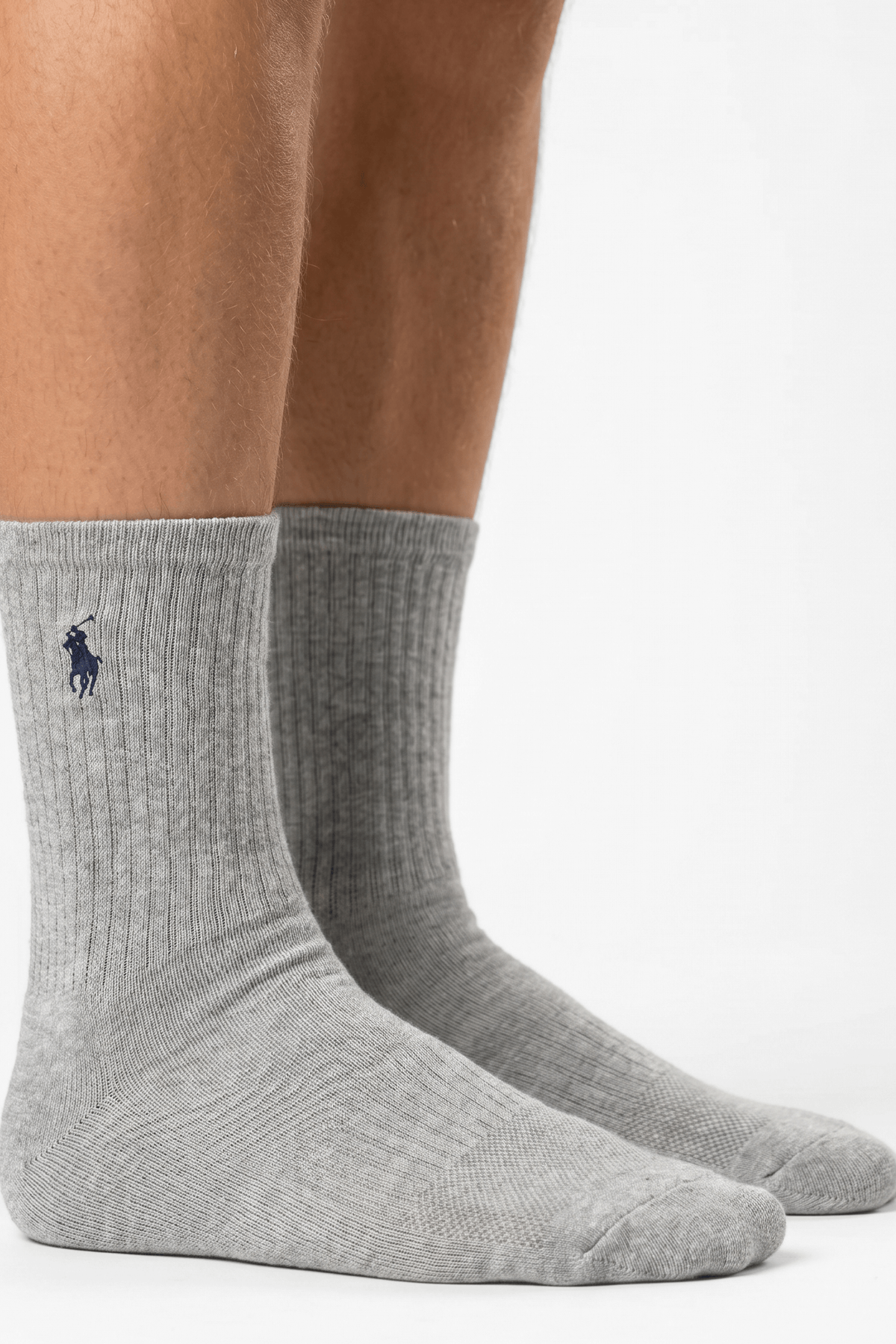 Polo Ralph Lauren Gray Ribbed Socks - PRL-V5S7