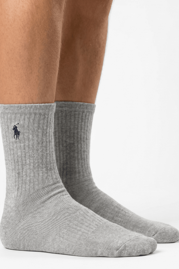 Polo Ralph Lauren Gray Ribbed Socks - PRL-V5S7