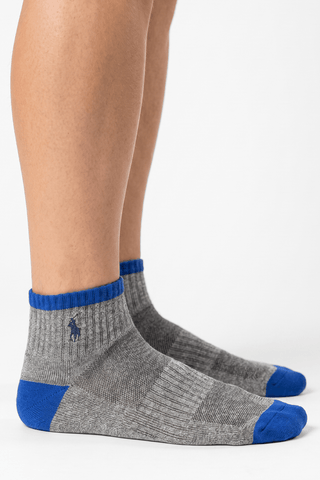 Polo Ralph Lauren Gray & Blue Logo Socks - PRL-M5XA