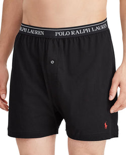 Polo Ralph Lauren Grey and Black 5-Pack Classic-Fit Cotton Knit Boxers thumbnail 2