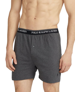 Polo Ralph Lauren Grey and Black 5-Pack Classic-Fit Cotton Knit Boxers thumbnail 4