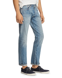 Polo Ralph Lauren Hi Tech Varick Straight Slim Jeans In Blue Blue thumbnail 3