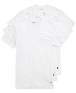 Polo Ralph Lauren White 3-Pack V-Neck Classic Undershirts thumbnail 1