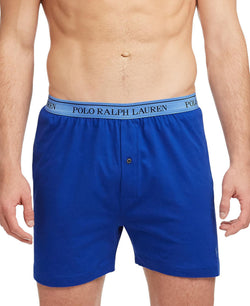 Polo Ralph Lauren blue Multi 5-Pack Classic-Fit Cotton Knit Boxers thumbnail 2