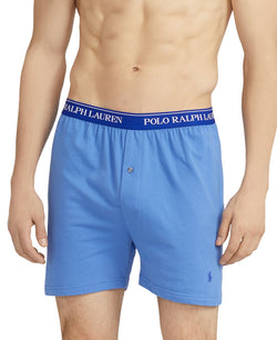 Polo Ralph Lauren blue Multi 5-Pack Classic-Fit Cotton Knit Boxers thumbnail 4