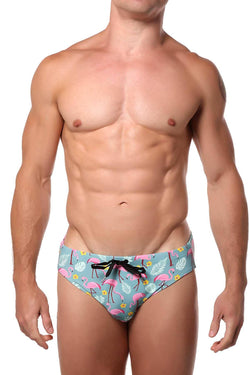 Pool Boy Flamingos Swim Brief thumbnail 1