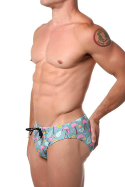 Pool Boy Flamingos Swim Brief thumbnail 2