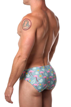 Pool Boy Flamingos Swim Brief thumbnail 3