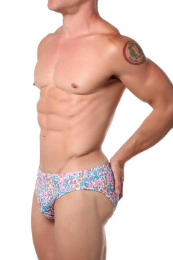 Pool Boy Flowers Swim Brief thumbnail 2