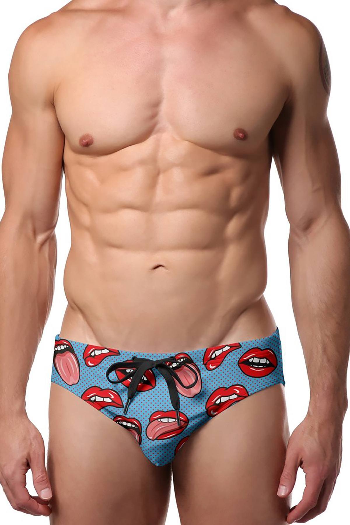 Pool Boy Lips-for-Days Swim Brief