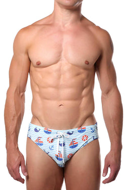 Pool Boy Nautical Swim Brief thumbnail 1