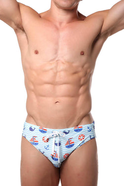 Pool Boy Nautical Swim Brief thumbnail 2