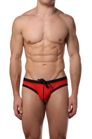 PoolBoy Red Mesh Swim Brief