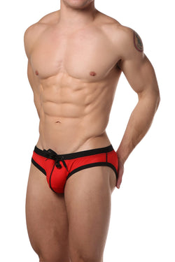 PoolBoy Red Mesh Swim Brief thumbnail 3