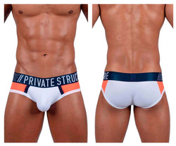 Private Structure Men's Underwear BAUT4388 Athlete Mini Briefs Color White League thumbnail 1