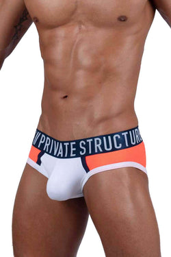 Private Structure Men's Underwear BAUT4388 Athlete Mini Briefs Color White League thumbnail 4