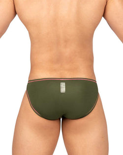 Private Structure Men's Underwear EPUS4563 Prime Eutopia Bikini Brief Color Olive thumbnail 3