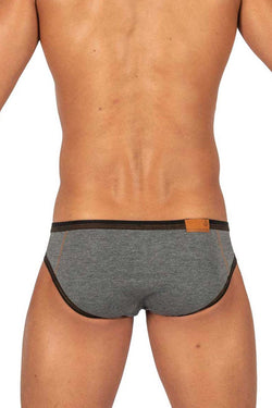 Private Structure Men's Underwear LCUT4358 Barn Boy Low Rise Mini Brief Color Stone Gray thumbnail 3