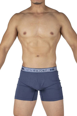 Private Structure Men's Underwear PBUT4380 Bamboo Mid Waist Boxer Briefs Color Citadel Blue thumbnail 2