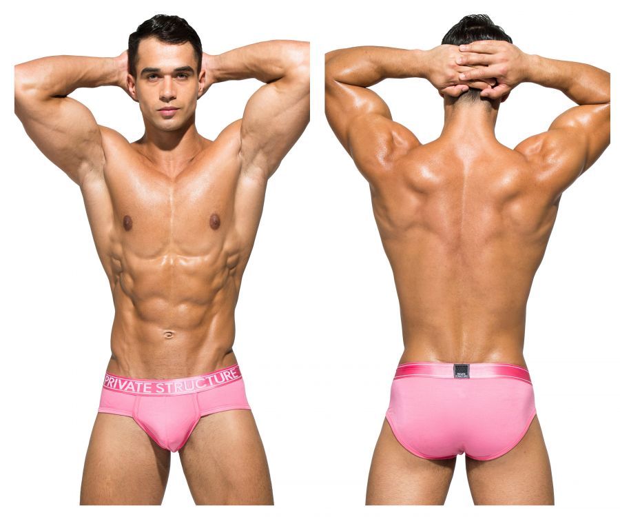 Private Structure Men's Underwear PBUZ3748 Platinum Bamboo Contour Briefs Color Blush