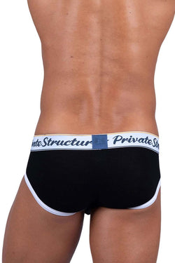 Private Structure Men's Underwear SCUS4529 Classic Mid Waist Mini Briefs Color Black thumbnail 3