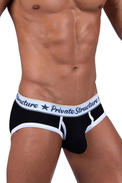 Private Structure Men's Underwear SCUS4529 Classic Mid Waist Mini Briefs Color Black thumbnail 4