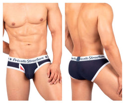 Private Structure Men's Underwear SCUS4529 Classic Mid Waist Mini Brief Color Navy thumbnail 1