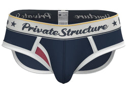 Private Structure Men's Underwear SCUS4529 Classic Mid Waist Mini Brief Color Navy thumbnail 4