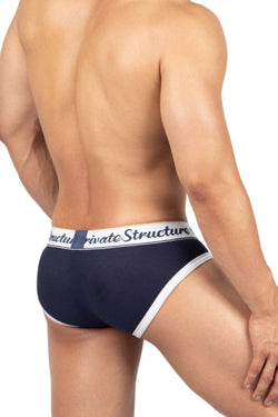 Private Structure Men's Underwear SCUS4529 Classic Mid Waist Mini Brief Color Navy thumbnail 3