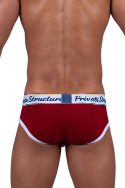 Private Structure Men's Underwear SCUS4529 Classic Mid Waist Mini Briefs Color Red thumbnail 3