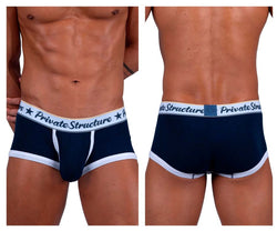 Private Structure Men's Underwear SCUS4530 Classic Mid Waist Trunks Color Navy thumbnail 1