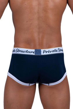 Private Structure Men's Underwear SCUS4530 Classic Mid Waist Trunks Color Navy thumbnail 3