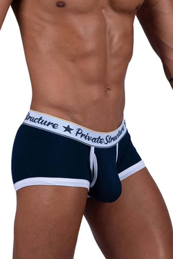 Private Structure Men's Underwear SCUS4530 Classic Mid Waist Trunks Color Navy thumbnail 4