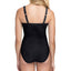 Profile By Gottex Ribbons Textured Underwire Tummy Control One-piece Swimsuit Black