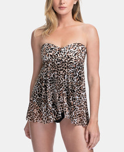 Profile By Gottex Wild Thing Strapless One-piece Swimsuit Leopard thumbnail 1