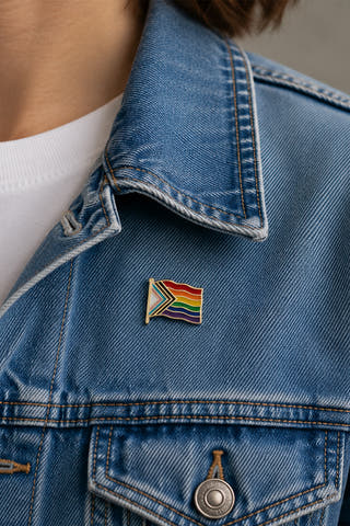 Progress Pride Flag Enamel Pin