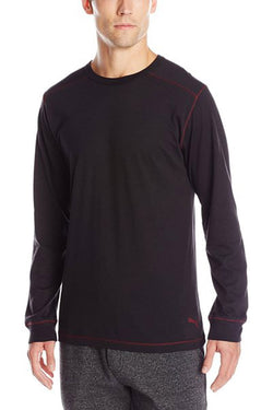 Puma Black Long Sleeve Lounge Shirt thumbnail 1